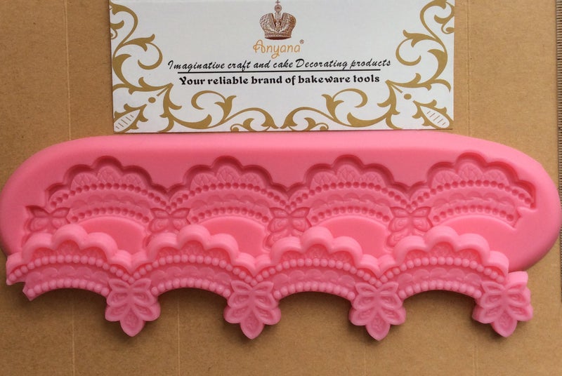 Anyana cake edible sugar swag lace silicone border mould cake Fondant impression gum paste mold for Sugar paste wedding birthday cupcake decorating topper decoration sugarcraft decor - Image 4